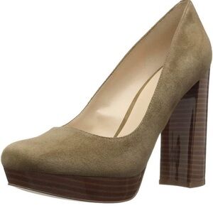 Nine West Women’s Delay Green Suede Platform Pump Heel